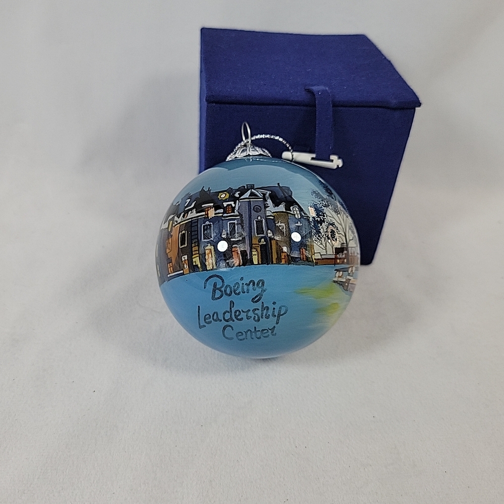 Boeing Leadership Center Holiday Ornament - Blue